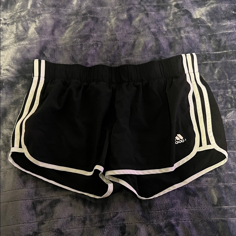 adidas Women’s Black Shorts with White Trim